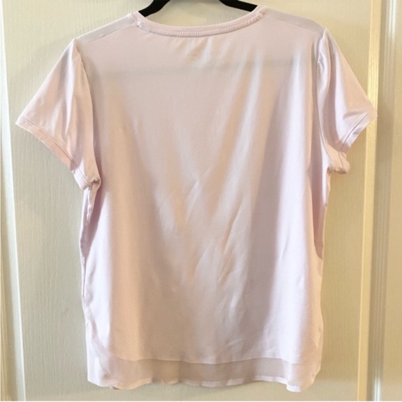 ATHLETA TOP, Size LP, Light Pink Cadence Short Sleeve Athleisure Tee, Excellent. - Picture 7 of 11